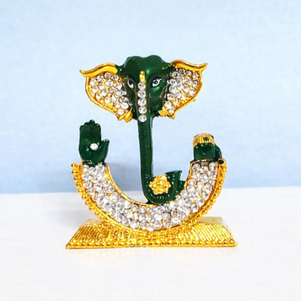 Artistic Shiny Lord Ganesha Showpiece for Car and Home