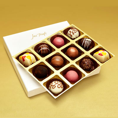 Valentines Assortment of Belgian Pralines box of 12