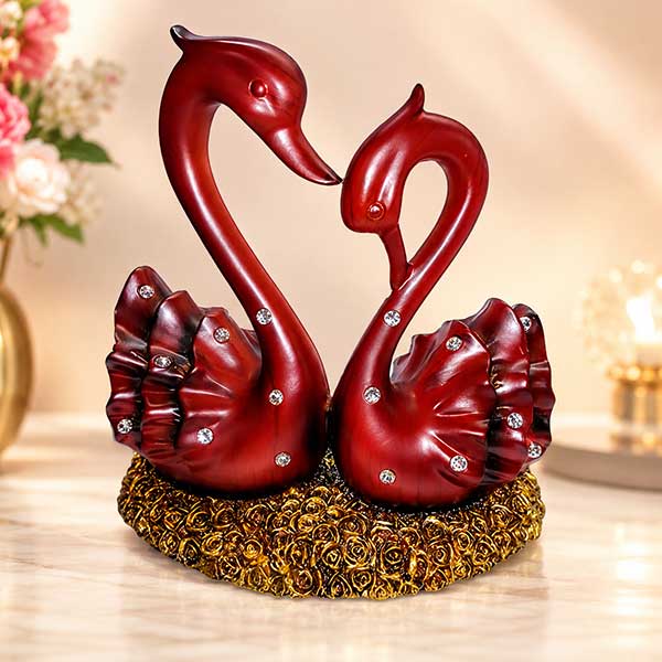 Beautiful Swan Pair Showpiece