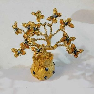 Butterfly Evil Eye Lucky Tree with Golden Money Bag