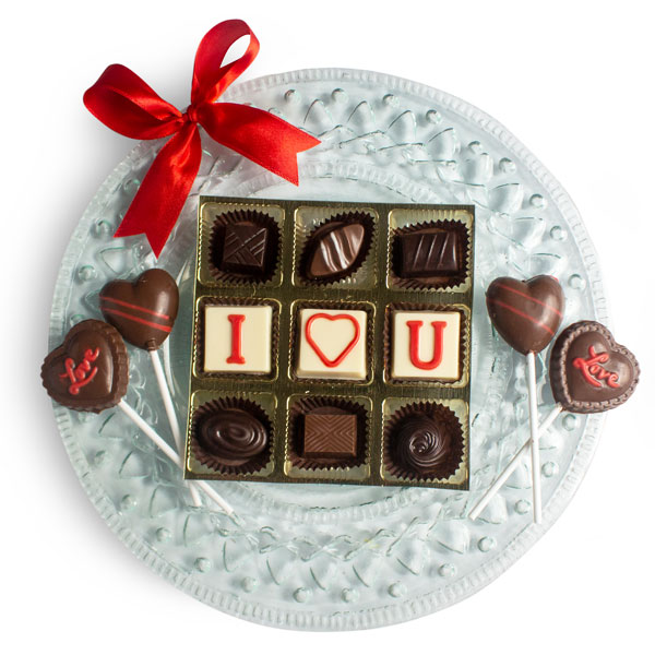 I Love You Valentine Chocolate Platter