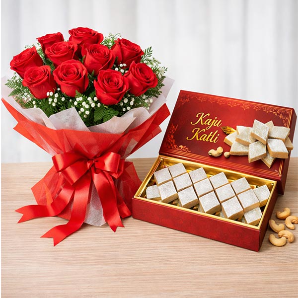 Midnight Flower Bouquet with Sweets