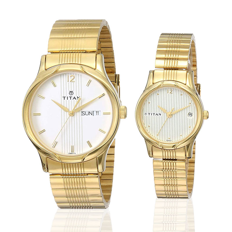 Golden Titan Bandhan Pair Watch