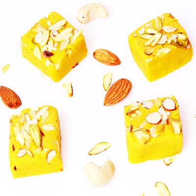 Kesar mawa barfi