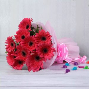 Red Gerberas Bouquet - Midnight Delivery