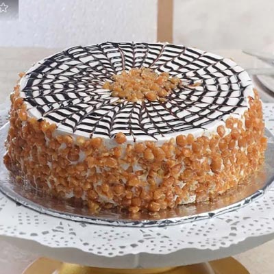 Eggless Butterscotch Cake - Midnight Delivery