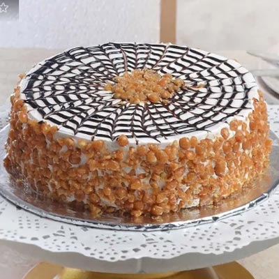 Eggless Butterscotch Cake – Midnight Delivery