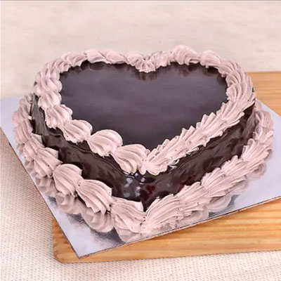 Chocolate Heart Cake - Midnight Delivery