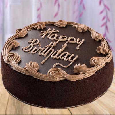 Happy Birthday Chocolate Truffle Cake - Midnight Delivery
