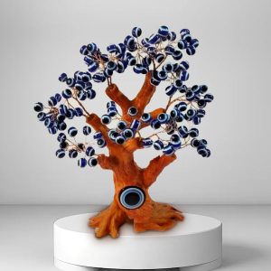 Lucky Feng Shui Blue Evil Eye Money Fortune Tree