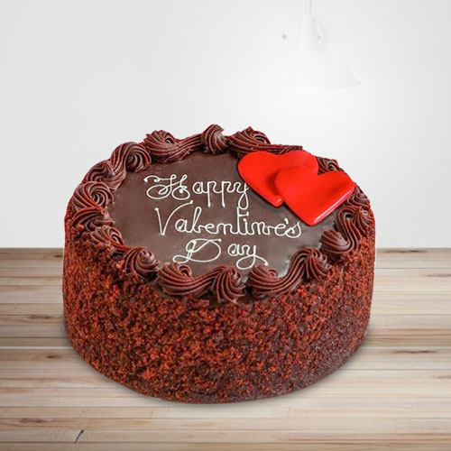 Happy Valentine's Day Chocolate Truffle Cake