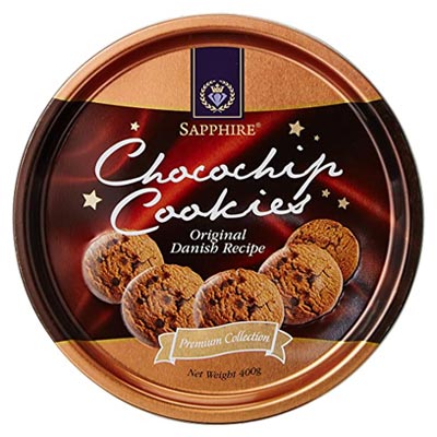 Sapphire Chocolate Cookies Tinned Pack - Midnight Gift