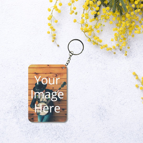 Rectangle Wooden Keychain