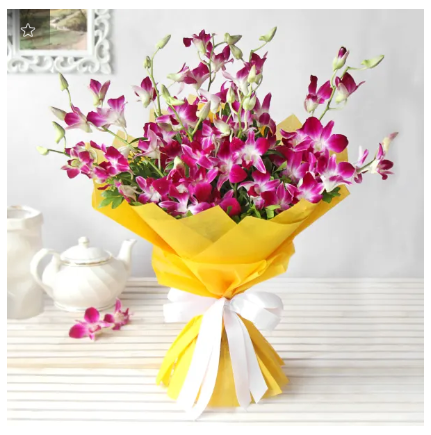 Fresh Orchid Bouquet - Midnight Delivery