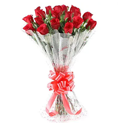 Charming 18 Red Roses Bouquet
