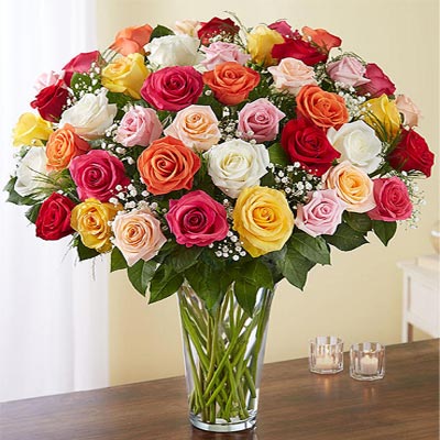Delightful Floral Vase - Midnight Delivery