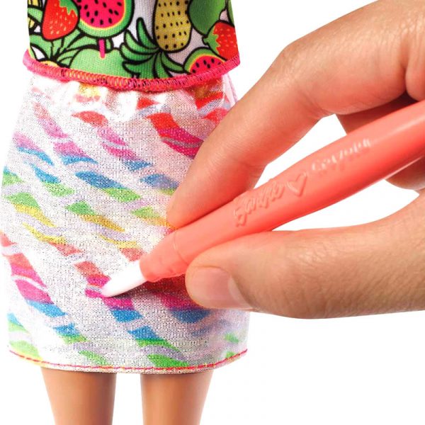 Barbie Crayola Rainbow Fruit Surprise Doll & Fashion