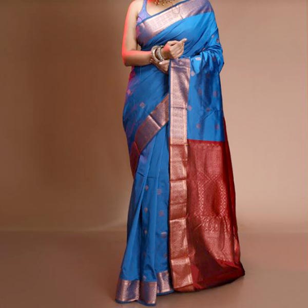 Blue Kanjivaram Silk Saree