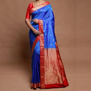 Blue Kanjivaram Silk Saree