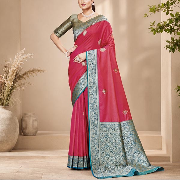 Designer Aura Silk Sari