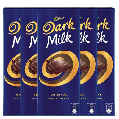 Five Bar Set of Cadbury Dark Milk Chocolate