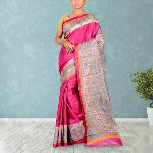 Madhubani Art Pure Silk Saree