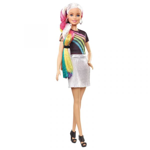 Rainbow Sparkle Hair Barbie Doll