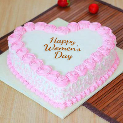 Strawberry Heart Cake Women's Day Special