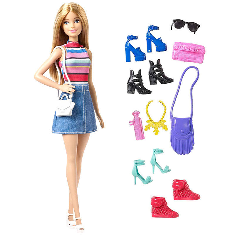 Stylish Doll and Shoes Set