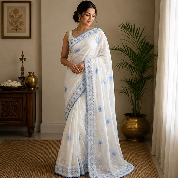 Designer Kota Embroidery Saree
