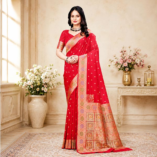 Red Glorious Silk Saree