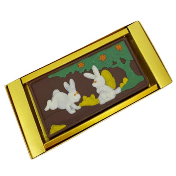Easter Bunny Hop Chocolate Slab