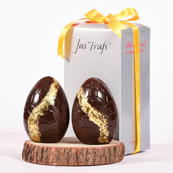 Vegan Chocolate Marzipan Filled Easter Eggs