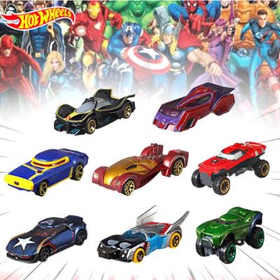 Complete Set of Hot Wheels Studio Character Marvel Cars