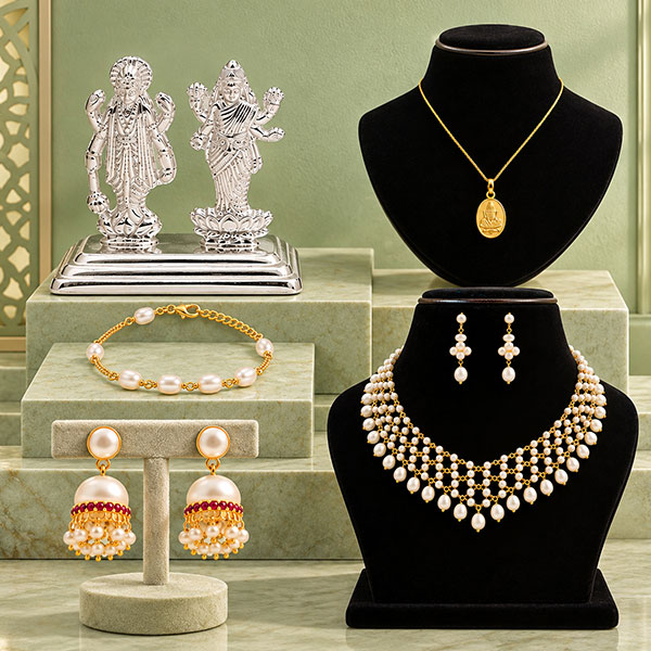 Shringar Divine Lakshmi Narayan & Pearl Grace Combo