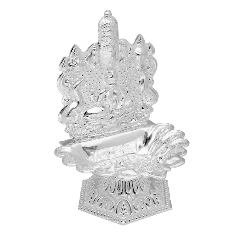 Beautiful Laxmi Silver Diya