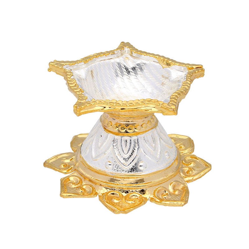 Golden Silver Diya