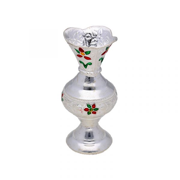 Enamel Silver Incense Stand