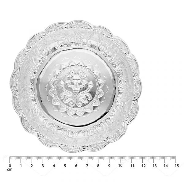 Flower Silver Pooja Tray