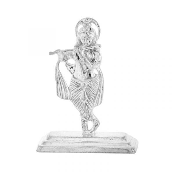 Lord Krishna Silver Idol