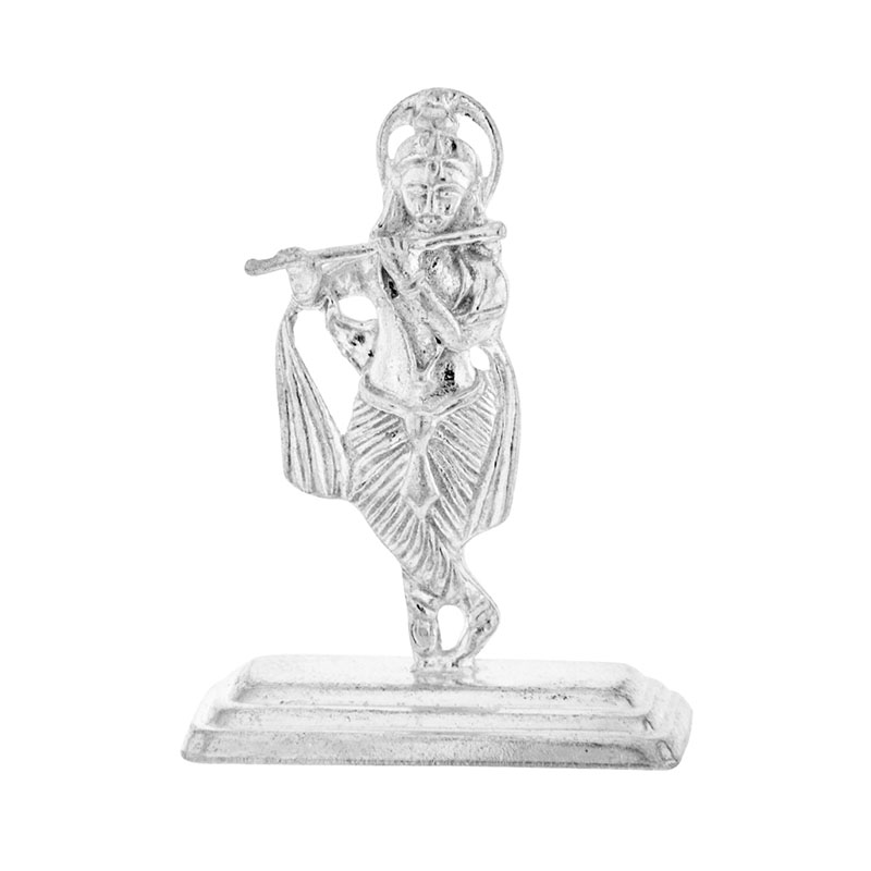 Lord Krishna Silver Idol