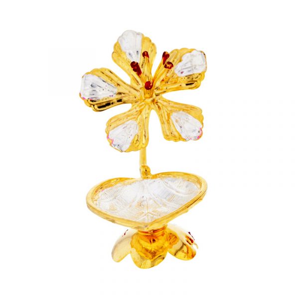 Flower Shape Golden Silver Diya