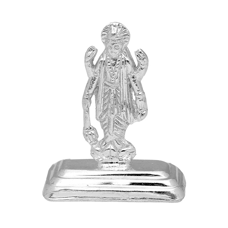 Om Namo Vishnu Narayana Silver Idol