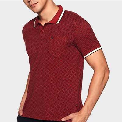 Maroon Printed Parx T-Shirt