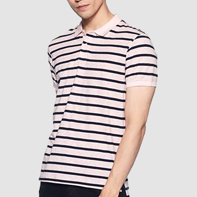 Half Sleeve Stripe T-Shirt