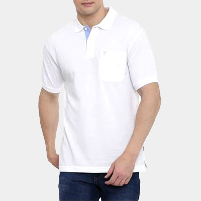 Classic Polo White Polo Neck  Men’s T Shirt