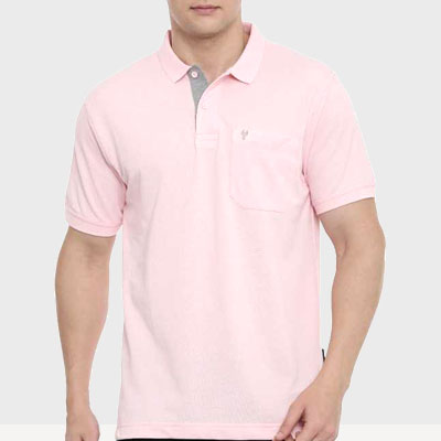 Classic Polo Soft Pink Polo Neck Men's T Shirt