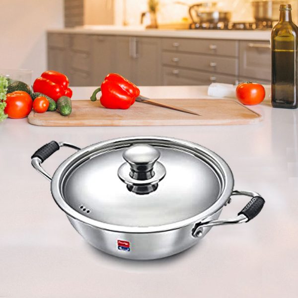 Prestige Platina Induction Base Non-Stick Stainless SS Kadai 220mm