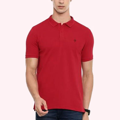 Red Solid Classic Polo T-Shirt