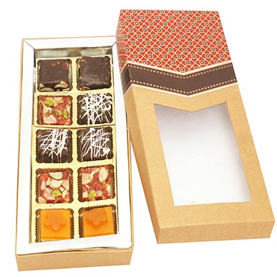 10 pcs Ghasitaram Special Bites Kraft Box